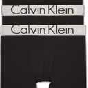 Calvin Klein Men's Steel Micro 3-Pack Boxer Briefs (Medium, Black/Black/Black)