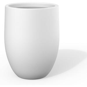 Kante Tall Concrete Planter, 21.7-Inch Height White Large Indoor Outdoor Plant Pot with Drainage Hole for Patio Garden Home, Modern Decor for Flowers and Tree