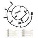 Glow Plug Connector Wire Harness with 8pcs Glow Plugs Compatible with F250 F350 F450 E350 E450 Super Duty 6.0L Powerstroke 2004-2010, Replace 5C3Z-12A690-A 4C2Z-12A690-AB