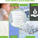 Prefold Cloth Diapers - Premium Cotton, Fasoar 3 Ply Environmental Friendly Baby Washable Diaper Covers for Babies to Toddlers Multi-Use (10-35 lbs) 6 Count