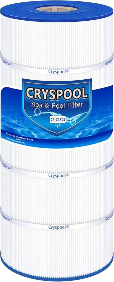 Cryspool C150S Filter Compatible with CX150XRE, SwimClear C150S, cs150e, C-9441, PA150S, 150 Sq. Ft Pool Filter Cartridge, 1 Pack