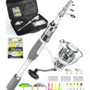 Ghosthorn Fishing Rod and Reel Combo Carbon Fiber Telescopic Fishing Pole Carrier Bag Portable Kit Saltwater Freshwater