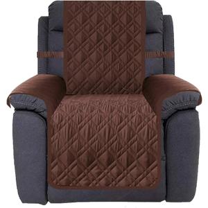 Ameritex Waterproof Nonslip Recliner Cover Stay in Place, Dog Chair Cover Furniture Protector, Ideal Recliner Slipcovers for Pets and Kids (Chocolate, 23")