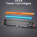 INK4U 202A Black Toner Cartridges Compatible for 202 A 202X CF500X CF501X CF502X CF503X as Replacement with Color LaserJet Pro M254dw/M254nw/M254dn MFP M281fdw/M281fdn/M281cdw/M280nw (2 Black)