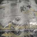 Boho Washable Area Rug 9x12, Spill-Proof Surface, Non-Slip Backin,Low Pile Faux Wool Large Printed Rugs for Living Room, Bedroom, Ding Room, Entryway and Home Decor (Grey, 9x12)