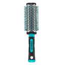 Conair Grip & Style Round Brush, Nylon Bristle Hair Brush for Blowout Styling, For Medium to Long Lengths, Ideal for Curly Hair (Black / Teal)