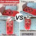 Handmade Christmas Gift Card Booklet 1 Pack, Red Plaid Gift Card Holder with Merry Christmas Text, (1)