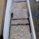 KEIKI Queen Size Metal Loft Bed Frame with Desk, Staircase, Built-in Storage Shelves and Wardrobe, Modern Loft Bed with Solid Slat, Guardrail, No Box Spring Required, Easy Assembly, for Bedroom, Black