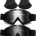 2Pcs Motocross Goggles with Neck Gaiter Dirt Bike ATV Racing Ski Motorcycle Goggles Cycling Glasses for Outdoor Sport