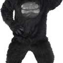 Deluxe Gorilla Costume for Men, Realistic Gorilla Halloween Adult Onesie Suit with Mask Feet, Plus Size 3XL  Cosplay Jumpsuit