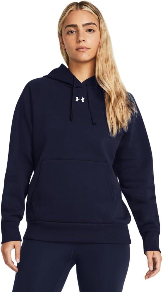 Under Armour Women's Rival Fleece Hoodie ((410) Midnight Navy / / White)