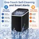 Ice Maker Countertop, 9 Bullet Ice Cubes Ready in 6 Mins, 33 lbs/Day, 2 Ice Sizes, 42 dB Quiet, Self-Cleaning Ice Machine with Large Viewing Window, Basket & Scoop for Home Kitchen Office