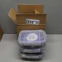 Portion Perfection Portion Control Containers - Glass Oven Ready, Freezer Safe Meal Prep Containers Reusable for Food 3pk, 3 Compartment with Lids, Practical Weight Control Products