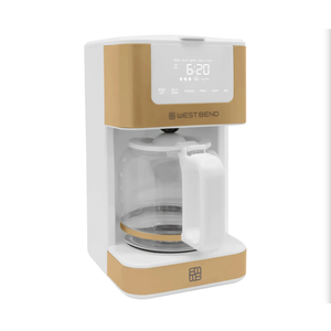 West Bend - 12-Cup White-Gold Hot & Iced Coffee Maker - CMWB12WG13