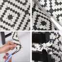 Barydat 4 Pcs Outdoor Patio Chair Cushions, Black and White, Grid, 21.7 x 43.3 x 3.54 inches - Grid