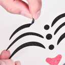 2 x Tiger Face Sticker Set, Black Stripes with Pink Nose Design,Halloween Headpiece Stick On (Black White Pink)