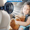 Dual Head Car Cooling Fan for Back Seat, Usb Powered 3 Speeds 12V Rotatable Car Seat Headrest Fan for Kids Baby Dog Rear Facing, Car Accessories Cooler That Blow Cold Air for Sedan Suv Rv Truck