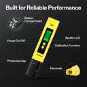 VIVOSUN Digital pH Meter, 0.01pH High Accuracy Pen Type pH Tester for Hydroponics, Household Drinking, Pool and Aquarium, Yellow, UL Certified