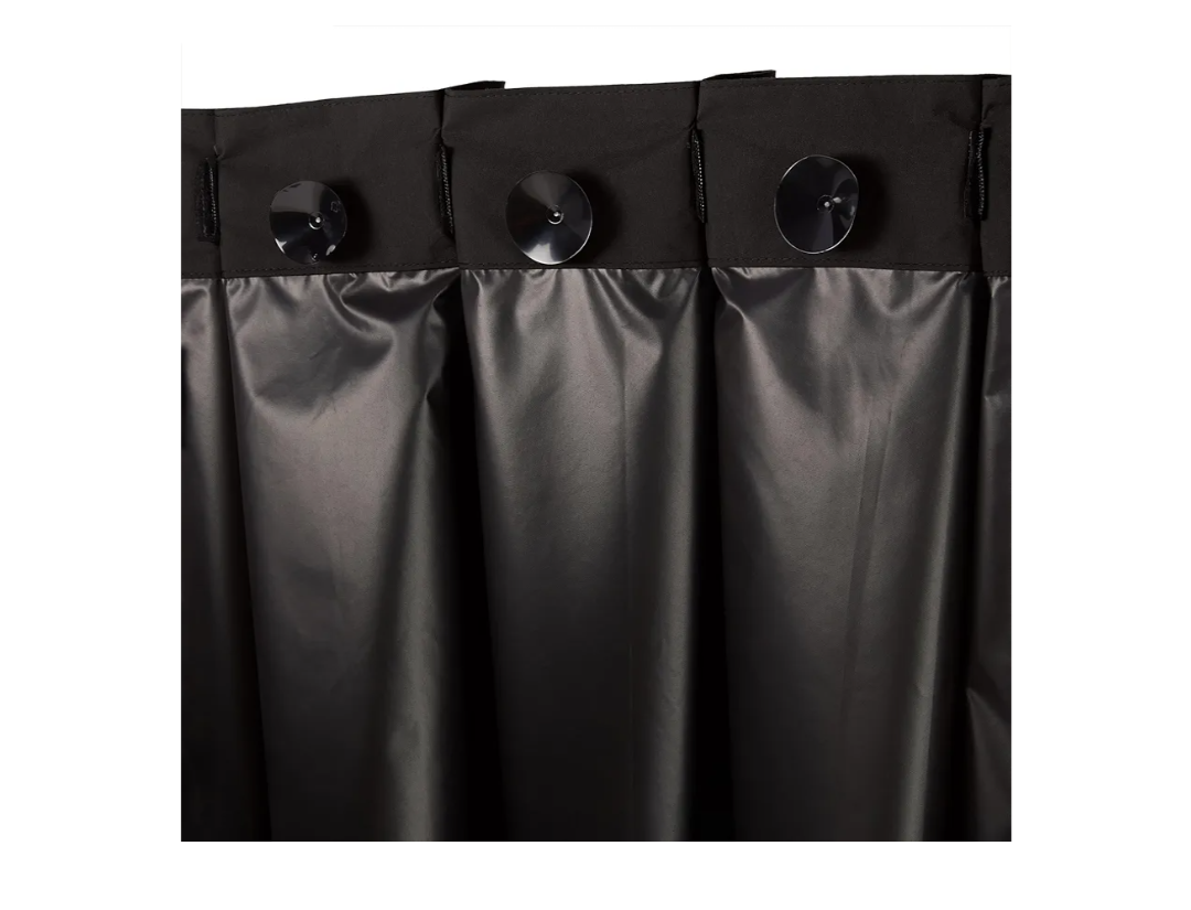 Amazon Basics Portable Blackout Curtain Shade with Suction Cups, 50" x 78", 1-Pack, Black