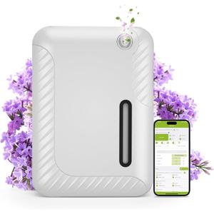 Smart Essential Oil Diffuser for Large Spaces, 250mL Capacity Covering 2300 sq.ft, Programmable Timer, for Home Office Commercial Aromatherapy, White