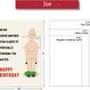 2 x Missonemi Funny Birthday Card for Men, Humorous Bithday Gifts Card for Him, Boyfriend Husband Birthday Card, Birthday Card for Dad - YOU'RE ANOTHERYEAR CLOSER TOYOUR BALLS TOUCHING THEWATER