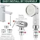 ZCONIEY Sink Faucet Sprayer Attachment, Shower Head Attaches To Tub Faucet, Dog Bathing Hose Shower Set for Laundry Bathroom Kitchen