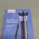 Ear Wax Removal - One-Hand Manual Ear Cleaner with Camera, 7 PCS Ear Spoons, Safe Ear Irrigation Kit for Adults (Black)