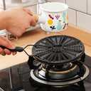 Heat Diffuser for Gas Stove,Even Heat Distribution Heat Diffuser for Glass Cooktop,Heat Diffuser for Electric Stove with Cool Touch Handle Black