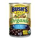 BUSH'S BEST 15 oz Canned Organic Black Beans, Source of Plant Based Protein and Fiber, Low Fat, Gluten Free, (Pack of 12), Best Before: AUG/2027
