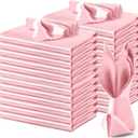 VACVELT 24 Pack Blush Pink Satin Napkins 12x12 Inch Wedding Napkins, Scalloped Elegant Dinner Napkins Square Table Napkins Decor, Silky Satin Cloth Napkins for Restaurant Banquet Graduation Party