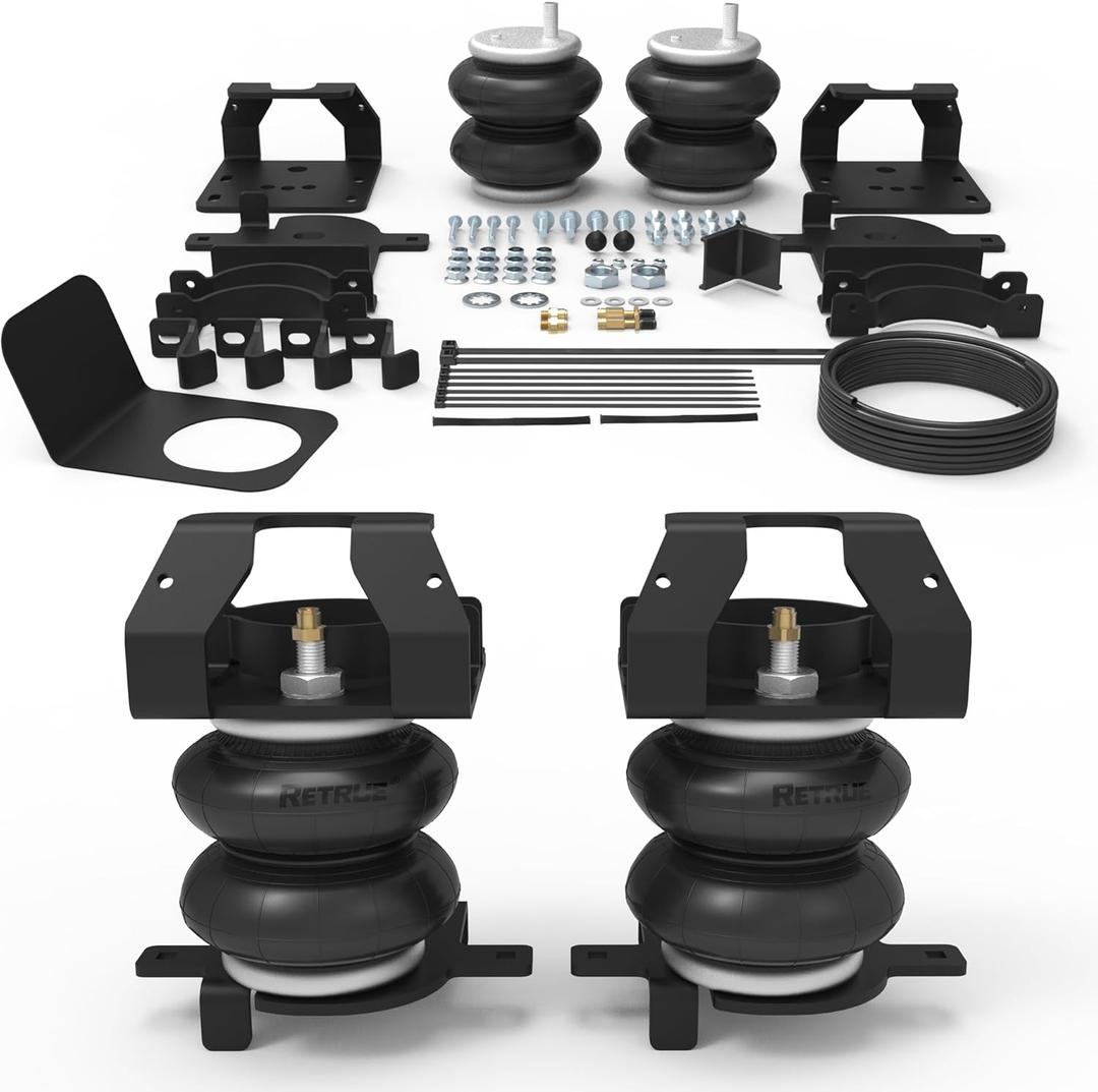 RETRUE Rear Air Bags Suspension Kit for 2011-2026 Chevrolet Chevy Silverado GMC Sierra 2500HD 3500HD Truck Towing, 5000 Lbs of Load Leveling Capacity, Replacement for Firestone 2613 Ride Rite Airbags