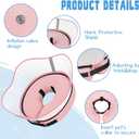 Elevated Inflatable Dog Cone Collar Alternative After Surgery, Dog Donut Collar, Soft Pet Cone to Stop Licking for Dogs XL