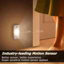 NIEGNOWOO LED Motion Sensor Puck Lights, Rechargeable Cabinet Lights, Stick on Wireless LED Night Light for Closet, Drawer, Shelf, Under Cabinet, Warm White 6Pack, USB Charging Cord Included