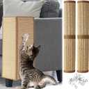 Newwiee 2 Pcs 23.6 x 15.7 Inch Couch Cat Scratch Protector Sofa Cat Scratching Mat with Helical Nails, Protector Pads for Pet Indoor Furniture Sofa Couch Covers Carpet