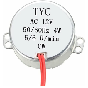 1PC Synchronous Synchron Motor AC 12V 4W 40-60Hz CCW/CW for Hand-Made 0.8-1R 2.5-3R 4-5 R 8-10R 10-12R 15-18R 20-24R 30-36R(0.8-1rpm)