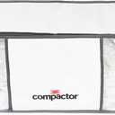 Compactor Vacuum 3D Box, Space Saver Vacuum Tote for Clothes, Comforters and Sentimental Items, Ideal for College Dorm Storage & Moving, XXL Semi-Rigid White Box