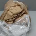 ULTCOVER 600D Tough Canvas Rectangular Patio Furniture Cover - Waterproof Outdoor Table and Chair Covers 64Lx52Wx28H inch (Brown)