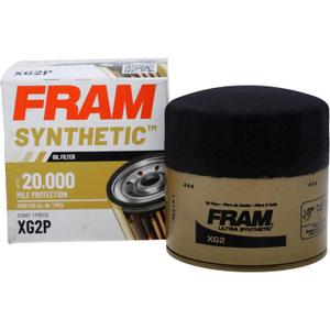 FRAM Synthetic XG2P 20K Mile Change Automotive Replacement Engine Oil Filter for Synthetic Oil Changes, Premium Vehicle Engine Protection Oil Filter for Select Vehicle Model Years (One Size - 1 Count)