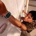 3 x Rugged Cover Compatible with Apple Watch Case 45mm 44mm Series 9/8/7/6/5/4/SE, Apple Watch Case Soft Flexible TPU Shockproof Protective Bumper Cover for iWatch 45mm 44mm (Clear)