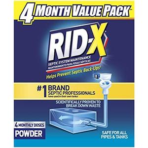 RID-X Septic Treatment, 4 Month Supply Of Powder, 39.2 oz, 3 pack