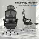 Ergonomic Office Chair with Footrest, 90-145° Reclining Mesh Desk Chair, 550S