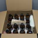 16Pcs 8 oz Amber Glass Bottle Boston Round Bottles for Vanilla Extract Homemade,Brown Vanilla Extract Bottles with Caps for Syrup Gift Glass Food Storage Canister and Sauce Beans (Large)