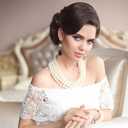 PLULON 1920s Flapper Great Gatsby Accessories Set Fashion Roaring 20's Theme Set (Black, White)