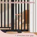 51'' Extra Tall Cat Gate Barrier for Doorways Hallways, Pressure Mounted Pet Dog Gates Ajustable Auto Close, Cat Fence Indoor Climb Proof 30-33'' Wide (Black)