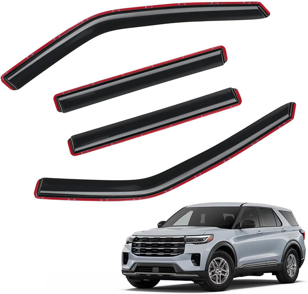 in-Channel Rain Guards Compatible with 2020-2026 Ford Explorer