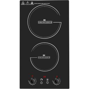Double Induction Cooktop,110V 2600W 2 burner induction cooktop with hot plat with LED Touch Screen 10 Levels,Child Safety Lock & Timer 110V countertop burners