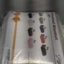 Homemate Electric Heated Blanket King Size - 100"x90" Heating Blanket King Size Dual Control 1/2/4/6/8 Hours Auto-Off 10 Heat Level Over-Heat Protection Soft Flannel Sherpa ETL Certification (Light Grey (Striped))