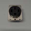 Hubbell HBL9450A Straight Blade Device Receptacle, RTP, Industrial Grade, 3-Pole 4-Wire Grounding, 50A 125/250V, 14-50R