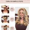 Grande Heatless Curls Overnight Rods No Heat Hair Curlers to Sleep Jumbo Foam Large Hair Rollers for Long Short Hair Heatless Curling Rod Set with Satin Wrap for Sleeping Brown