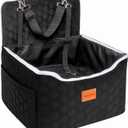 Dog Car Seat for Small Medium Dogs Under 35lbs - Dog Booster Car Seat with Adjustable Straps,Elevated Detachable Washable Pet Travel Cat Bed with Storage Pockets,2 Safety Belts (Black)